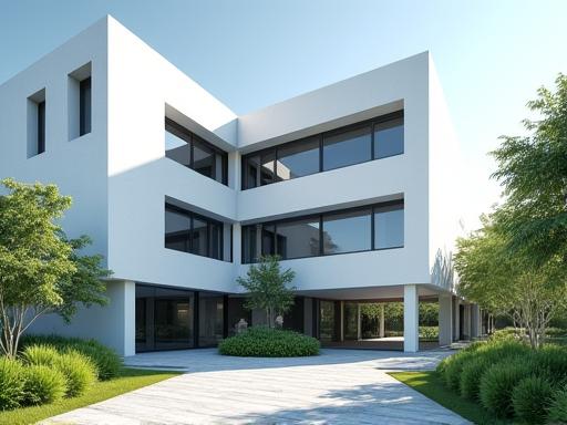 Visualización 3D arquitectónica moderna