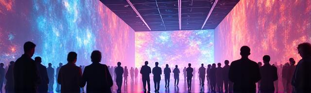 Instalación de arte contemporáneo digital