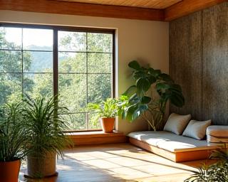 Diseño interior sostenible con materiales naturales